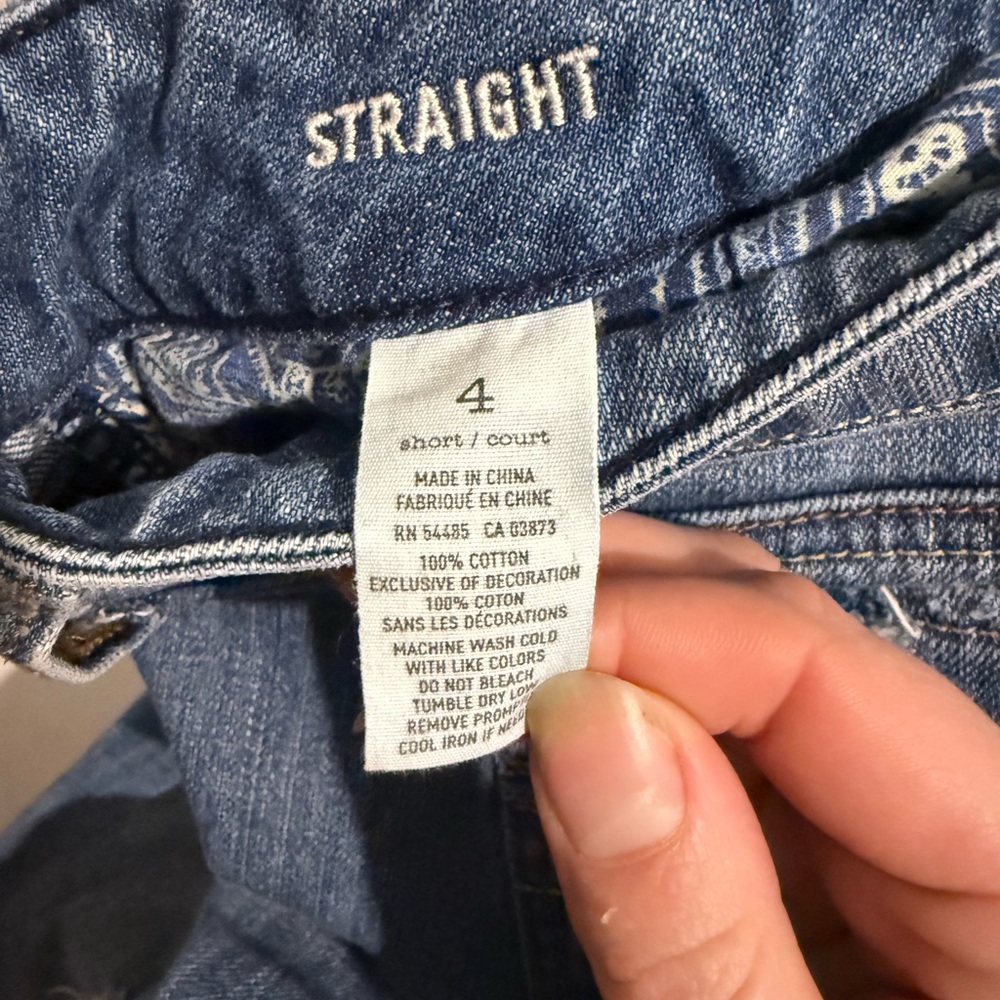 🟧 American Eagle Outfitters Ripped Straight Leg Jeans - Blue - Picture 4 of 4